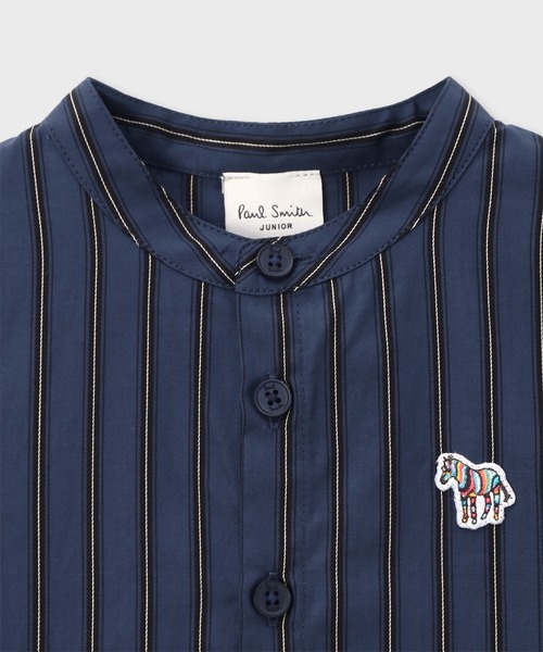セール】ジュニア ストライプ バンドカラーシャツ / 893178 4153224