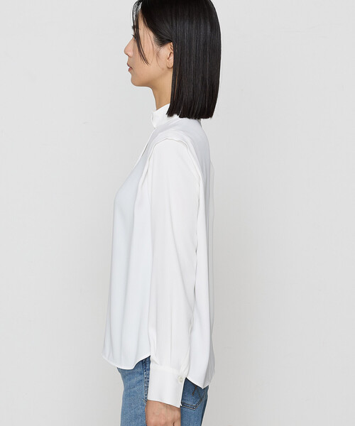 K.T KIYOKO TAKASE（キヨコタカセ）の「マットサテン デザインハイネックブラウス（シャツ/ブラウス・レディース・ブラック/ボルドー/ホワイト/ブラウン・9号/11号）」の18枚目の写真