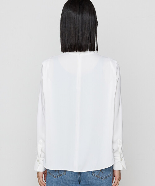 K.T KIYOKO TAKASE（キヨコタカセ）の「マットサテン デザインハイネックブラウス（シャツ/ブラウス・レディース・ブラック/ボルドー/ホワイト/ブラウン・9号/11号）」の21枚目の写真