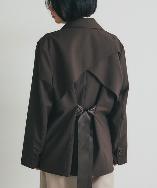 BACK RIBBON TAILORED JACKET（テーラードジャケット）｜ARVELLIA