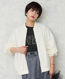 JETSET SOLO PLUS （ジェットセットソロプラス）の「【FONT LAB】レザーライクチュール コンビブルゾン（ブルゾン）」