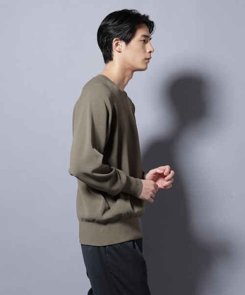 NANO universe(ナノユニバース)の「ELITE 7 FUNCTION W-FACE クルーネック(ニット/セーター・メンズ・ブラック/カーキ/ライトベージュ・L/M)」の18枚目の写真