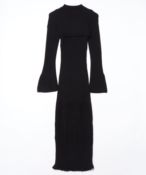 ワンピース a. 小さいサイズ スクエアネックドッキングフレアワンピース 低身長