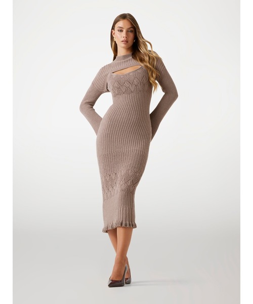 Long Sleeves Mn Shrug Shinju Dress ワンピース ドレス | GUESS(ゲス