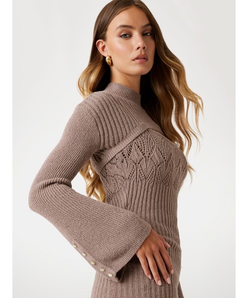 ロングドレス Long Sleeves Mn Shrug Shinju Dress ワンピース ドレス | GUESS(ゲス