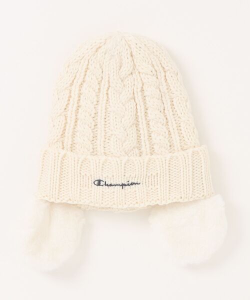 Champion（チャンピオン）の「champion kids / ボア耳ケーブルワッチ / 438-0045（ニットキャップ/ビーニー・キッズ・パープル/ミント/ホワイト/ブラック・FREE）」の2枚目の写真
