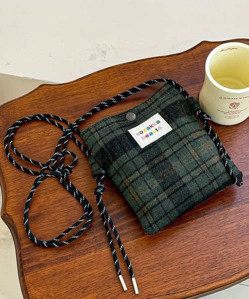 Miniministore（ミニミニストア）の「ウールタッチショルダーバッグ ポシェット（ショルダーバッグ・レディース・ブラウン/ブルー/ダークグリーン/グレー/ブラック・FREE）」の4枚目の写真