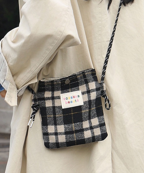 Miniministore（ミニミニストア）の「ウールタッチショルダーバッグ ポシェット（ショルダーバッグ・レディース・ブラウン/ブルー/ダークグリーン/グレー/ブラック・FREE）」の21枚目の写真