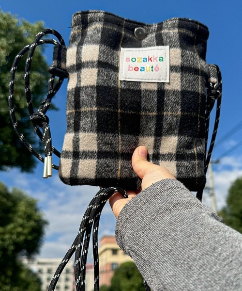 Miniministore（ミニミニストア）の「ウールタッチショルダーバッグ ポシェット（ショルダーバッグ・レディース・ブラウン/ブルー/ダークグリーン/グレー/ブラック・FREE）」の19枚目の写真