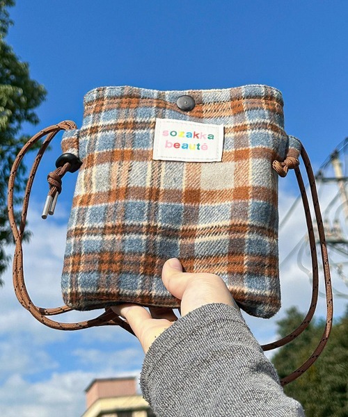 Miniministore（ミニミニストア）の「ウールタッチショルダーバッグ ポシェット（ショルダーバッグ・レディース・ブラウン/ブルー/ダークグリーン/グレー/ブラック・FREE）」の16枚目の写真