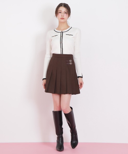 JILL by JILL STUART(ジルバイジルスチュアート)の「◇バイカラーケーブルニット(ニット/セーター・レディース・ブラック/ネイビー/ピンク/ホワイト・FREE)」の9枚目の写真