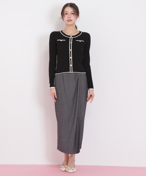 JILL by JILL STUART(ジルバイジルスチュアート)の「◇バイカラーケーブルニット(ニット/セーター・レディース・ブラック/ネイビー/ピンク/ホワイト・FREE)」の18枚目の写真