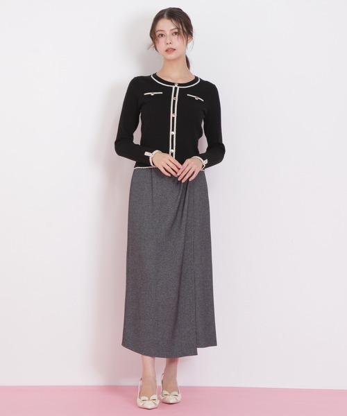 JILL by JILL STUART(ジルバイジルスチュアート)の「◇バイカラーケーブルニット(ニット/セーター・レディース・ブラック/ネイビー/ピンク/ホワイト・FREE)」の20枚目の写真