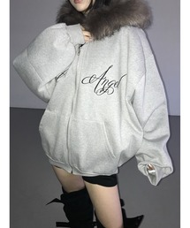 THEAIRTOWN ファーパーカー THEAIRTOWN】ファーフード ジップアップパーカー☆ (THEAIRTOWN