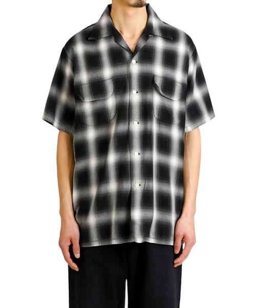 orSlow（オアスロウ）の「Orslow / オアスロウ：OMBRE CHECK SHORT SLEEVE SHIRT：01-8081-161[STD]（シャツ/ブラウス・メンズ・ブラック系その他・3(L)/2(M)/4(XL)）」の6枚目の写真