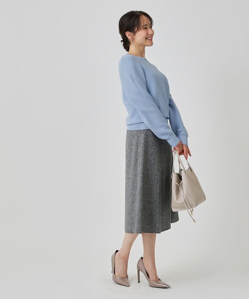 COUP DE CHANCE（クードシャンス）の「【手洗い可／日本製／ホールガーメント】ラメ混ドルマンニットトップス（ニット/セーター・レディース・ナチュラル/サックスブルー/ブラック/ピンク系/ピンク/ライトグレー・38/34）」の21枚目の写真