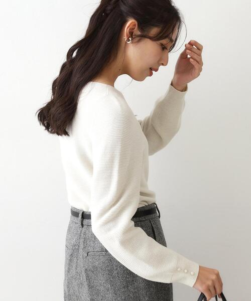 COUP DE CHANCE（クードシャンス）の「【手洗い可／日本製／ホールガーメント】ラメ混ドルマンニットトップス（ニット/セーター・レディース・ナチュラル/サックスブルー/ブラック/ピンク系/ピンク/ライトグレー・38/34）」の17枚目の写真