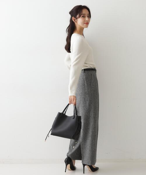 COUP DE CHANCE（クードシャンス）の「【手洗い可／日本製／ホールガーメント】ラメ混ドルマンニットトップス（ニット/セーター・レディース・ナチュラル/サックスブルー/ブラック/ピンク系/ピンク/ライトグレー・38/34）」の16枚目の写真