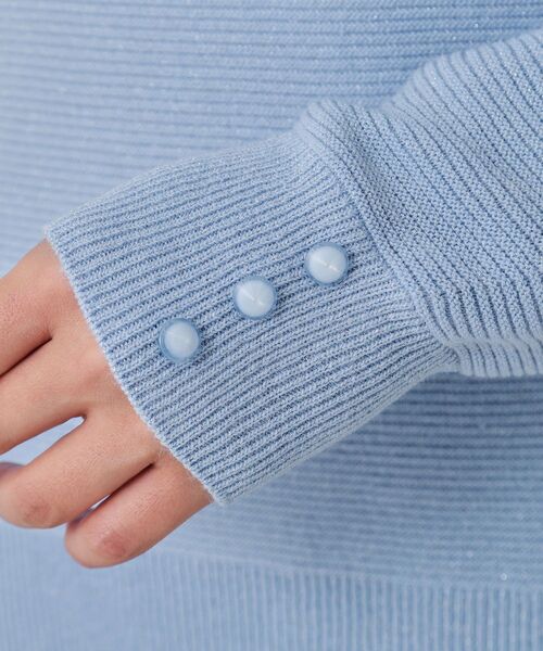 COUP DE CHANCE（クードシャンス）の「【手洗い可／日本製／ホールガーメント】ラメ混ドルマンニットトップス（ニット/セーター・レディース・ナチュラル/サックスブルー/ブラック/ピンク系/ピンク/ライトグレー・38/34）」の8枚目の写真