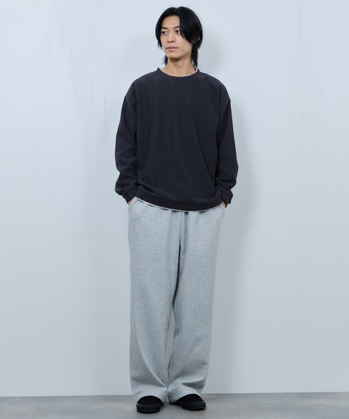NAVY(ネイビー)の「NAVY ハニカム裏起毛 フェイククルーネックトレーナー(Tシャツ/カットソー・メンズ・ブラック/グレー/ベージュ/ネイビー・XL/L/M/S)」の14枚目の写真