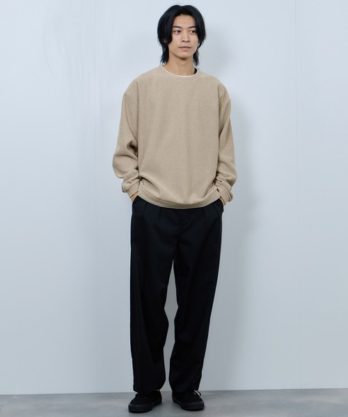 NAVY(ネイビー)の「NAVY ハニカム裏起毛 フェイククルーネックトレーナー(Tシャツ/カットソー・メンズ・ブラック/グレー/ベージュ/ネイビー・XL/L/M/S)」の17枚目の写真