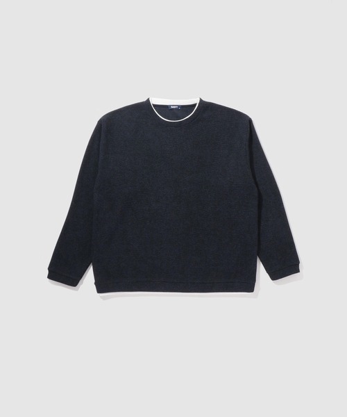 NAVY(ネイビー)の「NAVY ハニカム裏起毛 フェイククルーネックトレーナー(Tシャツ/カットソー・メンズ・ブラック/グレー/ベージュ/ネイビー・XL/L/M/S)」の20枚目の写真