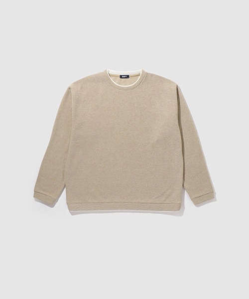 NAVY(ネイビー)の「NAVY ハニカム裏起毛 フェイククルーネックトレーナー(Tシャツ/カットソー・メンズ・ブラック/グレー/ベージュ/ネイビー・XL/L/M/S)」の21枚目の写真