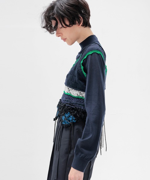 ODAKHA(オダカ)の「ODAKHA × DRESSLAVE / 20th crazy hand bustier(クレイジーハンドビスチェ)(ベスト・レディース・ネイビー・38)」の2枚目の写真