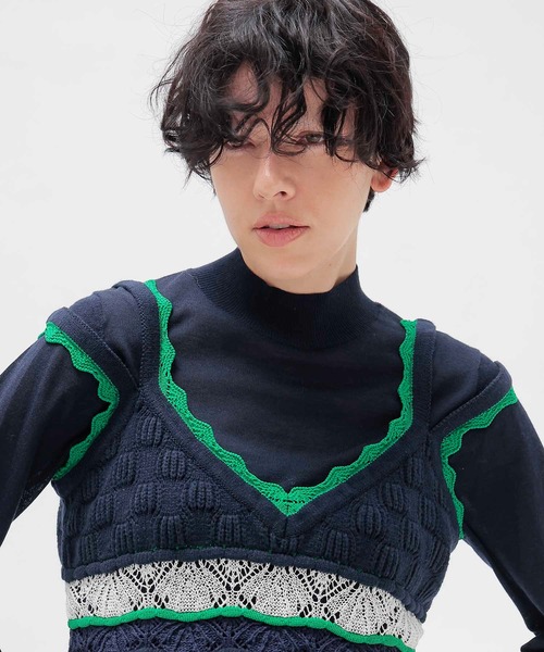 ODAKHA(オダカ)の「ODAKHA × DRESSLAVE / 20th crazy hand bustier(クレイジーハンドビスチェ)(ベスト・レディース・ネイビー・38)」の4枚目の写真