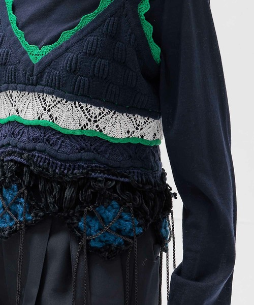ODAKHA(オダカ)の「ODAKHA × DRESSLAVE / 20th crazy hand bustier(クレイジーハンドビスチェ)(ベスト・レディース・ネイビー・38)」の5枚目の写真