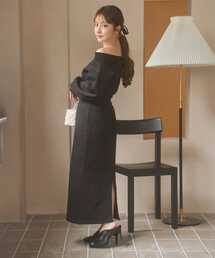 オフショルダー」に該当するワンピース/ドレス（長袖）ファッション