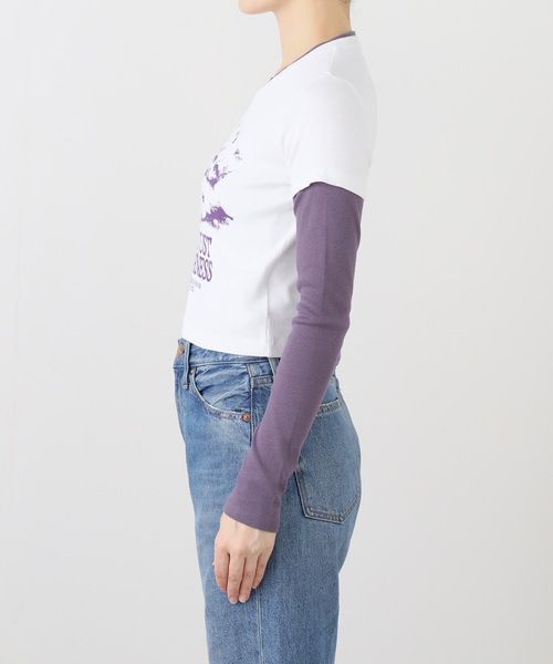 Carne Bollente（カルネボレンテ）の「【Carne Bollente/カルネボレンテ】  Kitten Crush AW25LT0501（Tシャツ/カットソー・レディース・ホワイト・SMALL）」の4枚目の写真