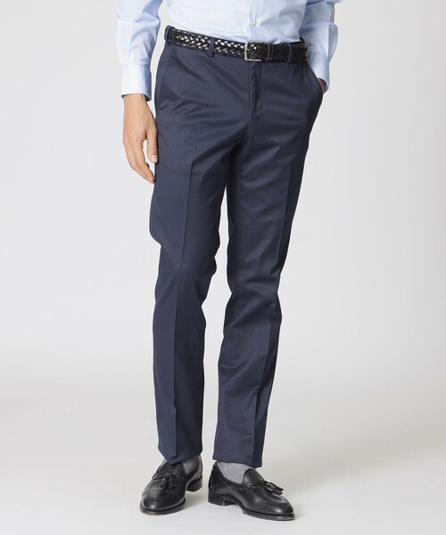 Paul Stuart(ポールスチュアート)の「「Adjustable Fit」&「Keep Pressed」 ペルヴィアンピマ×オーガニック綿ドレスチノ(スラックス・メンズ・オフホワイト/ベージュ系その他/ネイビー/グリーン系その他7・52/50/48/46)」の4枚目の写真