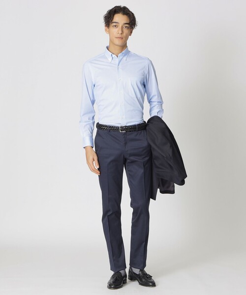 Paul Stuart(ポールスチュアート)の「「Adjustable Fit」&「Keep Pressed」 ペルヴィアンピマ×オーガニック綿ドレスチノ(スラックス・メンズ・オフホワイト/ベージュ系その他/ネイビー/グリーン系その他7・52/50/48/46)」の7枚目の写真