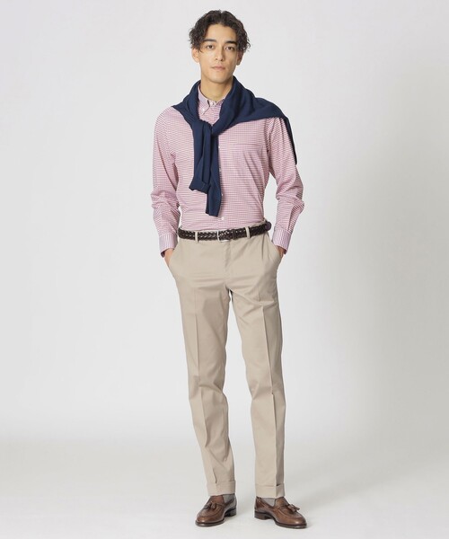 Paul Stuart(ポールスチュアート)の「「Adjustable Fit」&「Keep Pressed」 ペルヴィアンピマ×オーガニック綿ドレスチノ(スラックス・メンズ・オフホワイト/ベージュ系その他/ネイビー/グリーン系その他7・52/50/48/46)」の8枚目の写真