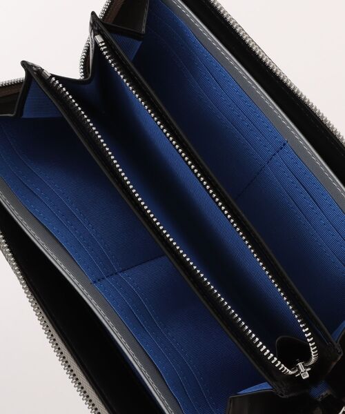 LANVIN en Bleu(ランバンオンブルー)の「【LANVIN en Bleu/ランバン オン ブルー】 モル ラウンドロングウォレット 長財布 牛革(財布・メンズ・ブラック/アイボリー/ブルー・FREE)」の8枚目の写真