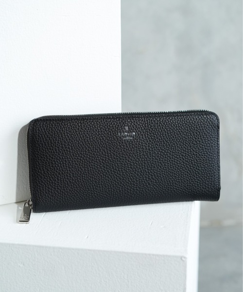 LANVIN en Bleu(ランバンオンブルー)の「【LANVIN en Bleu/ランバン オン ブルー】 モル ラウンドロングウォレット 長財布 牛革(財布・メンズ・ブラック/アイボリー/ブルー・FREE)」の3枚目の写真