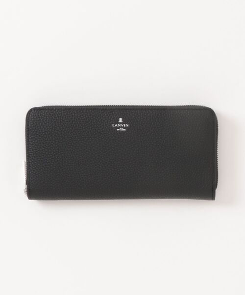 LANVIN en Bleu(ランバンオンブルー)の「【LANVIN en Bleu/ランバン オン ブルー】 モル ラウンドロングウォレット 長財布 牛革(財布・メンズ・ブラック/アイボリー/ブルー・FREE)」の5枚目の写真