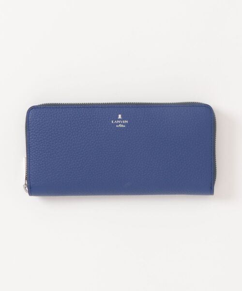 LANVIN en Bleu(ランバンオンブルー)の「【LANVIN en Bleu/ランバン オン ブルー】 モル ラウンドロングウォレット 長財布 牛革(財布・メンズ・ブラック/アイボリー/ブルー・FREE)」の4枚目の写真