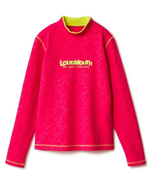 Loudmouth(ラウドマウス)の「【Loudmouth/ラウドマウス】レディースエンボスジャージ長袖シャツ ストレッチモックネック長袖シャツ ゴルフ(シャツ/ブラウス・レディース・ブラック/オフホワイト/ピンク・LARGE/X-LARGE/MEDIUM)」の18枚目の写真