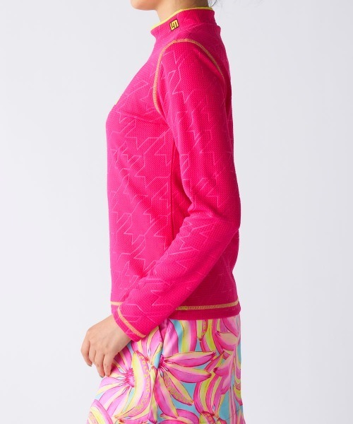 Loudmouth(ラウドマウス)の「【Loudmouth/ラウドマウス】レディースエンボスジャージ長袖シャツ ストレッチモックネック長袖シャツ ゴルフ(シャツ/ブラウス・レディース・ブラック/オフホワイト/ピンク・LARGE/X-LARGE/MEDIUM)」の20枚目の写真