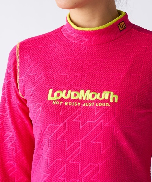 Loudmouth(ラウドマウス)の「【Loudmouth/ラウドマウス】レディースエンボスジャージ長袖シャツ ストレッチモックネック長袖シャツ ゴルフ(シャツ/ブラウス・レディース・ブラック/オフホワイト/ピンク・LARGE/X-LARGE/MEDIUM)」の19枚目の写真