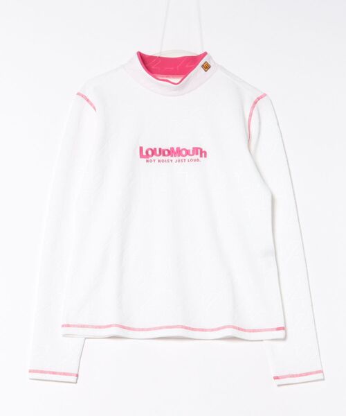 Loudmouth(ラウドマウス)の「【Loudmouth/ラウドマウス】レディースエンボスジャージ長袖シャツ ストレッチモックネック長袖シャツ ゴルフ(シャツ/ブラウス・レディース・ブラック/オフホワイト/ピンク・LARGE/X-LARGE/MEDIUM)」の17枚目の写真