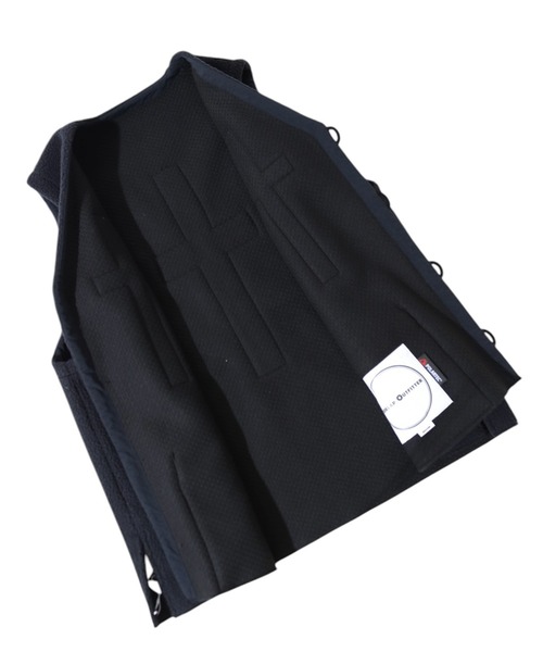 BURLAP OUTFITTER（バーラップアウトフィッター）の「PILE CROSS VEST / パイル クロス ベスト（ベスト・メンズ・ナチュラル/チャコールグレー/ブラック・LARGE/MEDIUM）」の8枚目の写真