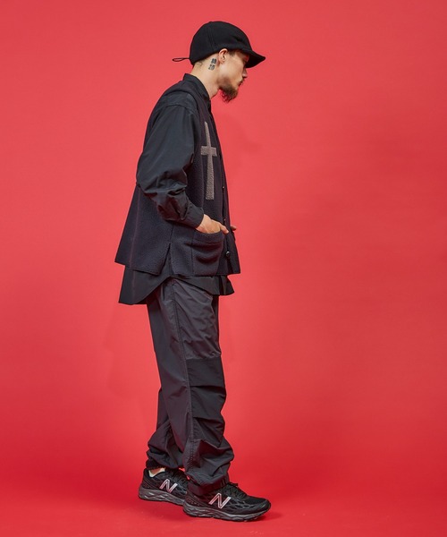 BURLAP OUTFITTER（バーラップアウトフィッター）の「PILE CROSS VEST / パイル クロス ベスト（ベスト・メンズ・ナチュラル/チャコールグレー/ブラック・LARGE/MEDIUM）」の20枚目の写真