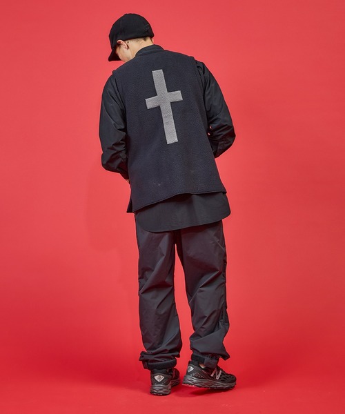 BURLAP OUTFITTER（バーラップアウトフィッター）の「PILE CROSS VEST / パイル クロス ベスト（ベスト・メンズ・ナチュラル/チャコールグレー/ブラック・LARGE/MEDIUM）」の21枚目の写真