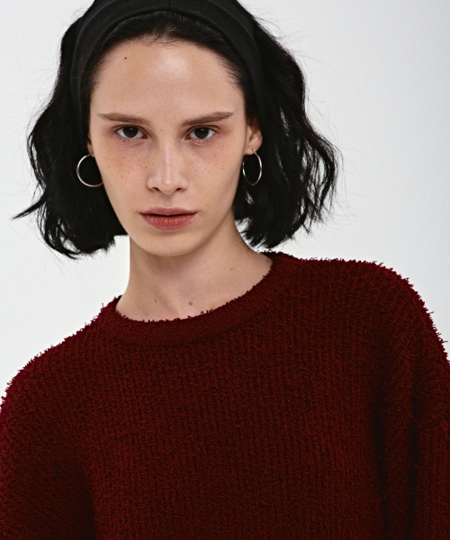 NICK&NICOLE（ニックアンドニコール）の「BOUCLE LS SWEATER_BURGUNDY（ニット/セーター・レディース・その他・FREE）」の2枚目の写真