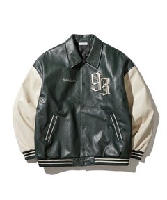 MASONPRINCE バイカラー PUレザーバックロゴスタジャン WT4080 バイカラーPUレザーバックロゴスタジャン WT4080【MASONPRINCE