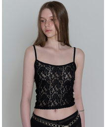ROCKCAKE（ロックケーキ）の「Lace Sleeveless - Black（Tシャツ/カットソー・レディース）」