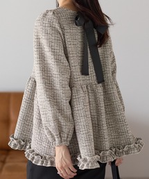 Neige（ネージュ）の「クラシカルリボンツイードトップス【Tシャツ カットソーランキング2位獲得実績あり】（Tシャツ/カットソー）」